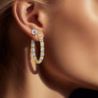 18k 3 carat Lab Grown Diamond VS+ F+ Round Complete Four Prong Stud Earrings - Birthstone Company