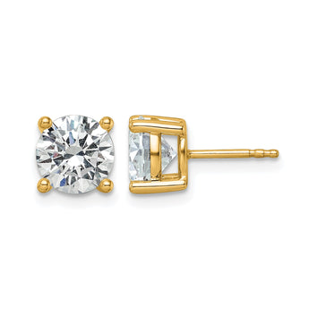 14K Yellow Gold 3 ct Lab-Created Diamond VS/SI+ G+, 4-Prong Stud Earrings - Birthstone Company