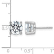 Platinum 4 ct Lab-Created Diamond VS+ F+, 4-Prong Stud Earrings - Birthstone Company