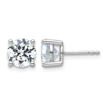 Platinum 4 ct Certified Lab-Created Diamond VS+ F+, 4-Prong Stud Earrings - Birthstone Company