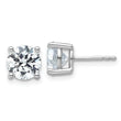 Platinum 4 ct Certified Lab-Created Diamond VS+ F+, 4-Prong Stud Earrings