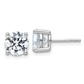 Platinum 4 ct Certified Lab-Created Diamond VS+ F+, 4-Prong Stud Earrings