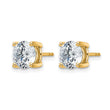 14k 4 carat Lab Grown Diamond VS/SI+ G+ Round Complete Four Prong Heavyweight Stud Earrings - Birthstone Company