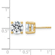 14k 4 carat Lab Grown Diamond VS/SI+ G+ Round Complete Four Prong Heavyweight Stud Earrings - Birthstone Company