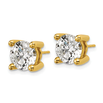 18K Yellow Gold 5 ct Certified Lab-Created Diamond VS+ F+, 4-Prong Stud Earrings - Birthstone Company