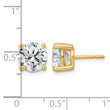 18K Yellow Gold 5 ct Certified Lab-Created Diamond VS+ F+, 4-Prong Stud Earrings - Birthstone Company