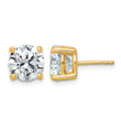 18K Yellow Gold 5 ct Certified Lab-Created Diamond VS+ F+, 4-Prong Stud Earrings - Birthstone Company