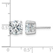 Platinum 5 ct Lab-Created Diamond VS+ F+, 4-Prong Stud Earrings - Birthstone Company