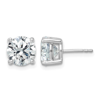 Platinum 5 ct Certified Lab-Created Diamond VS+ F+, 4-Prong Stud Earrings - Birthstone Company