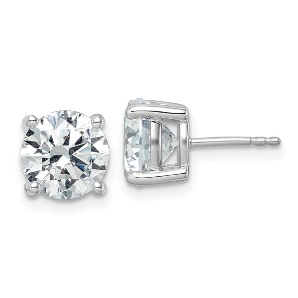 Platinum 5 ct Lab-Created Diamond VS+ F+, 4-Prong Stud Earrings