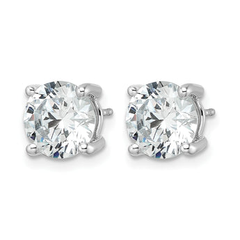 14K White Gold 5 ct Certified Lab-Created Diamond VS/SI+ G+, 4-Prong Stud Earrings - Birthstone Company