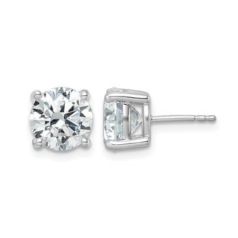 14K White Gold 5 ct Lab-Created Diamond VS+ F+, 4-Prong Stud Earrings - Birthstone Company