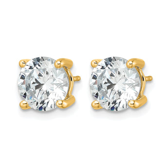 14K Yellow Gold 5 ct Lab-Created Diamond VS/SI+ G+, 4-Prong Stud Earrings - Birthstone Company