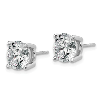 18K White Gold 6 ct Certified Lab-Created Diamond VS+ F+, 4-Prong Stud Earrings - Birthstone Company