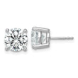 18K White Gold 6 ct Certified Lab-Created Diamond VS+ F+, 4-Prong Stud Earrings
