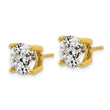 18k 6 carat Certified Lab Grown Diamond VS+ F+ Round Complete Four Prong Stud Earrings - Birthstone Company