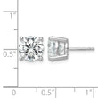 Platinum 6 carat Lab Grown Diamond VS+ F+ Round Complete Four Prong Stud Earrings - Birthstone Company
