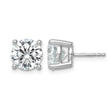 Platinum 6 carat Lab Grown Diamond VS+ F+ Round Complete Four Prong Stud Earrings - Birthstone Company