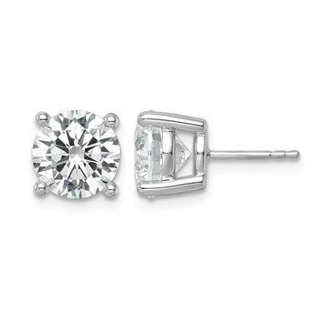 Platinum 6 ct Certified Lab-Created Diamond VS+ F+, 4-Prong Stud Earrings