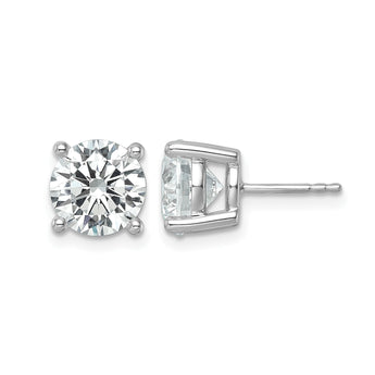 14K White Gold 6 ct Certified Lab-Created Diamond VS/SI+ G+, 4-Prong Stud Earrings - Birthstone Company