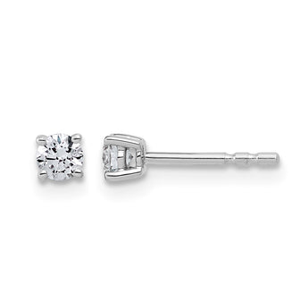 14K White Gold 1/4 ct Certified Lab-Created Diamond VS/SI+ G+, 4-Prong Stud Earrings - Birthstone Company