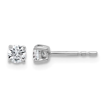 14K White Gold 1/3 ct Certified Lab-Created Diamond VS+ F+, 4-Prong Stud Earrings - Birthstone Company
