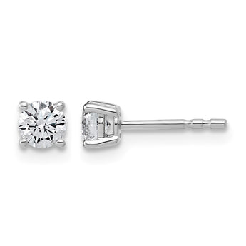 14K White Gold 1/2 ct Certified Lab-Created Diamond VS/SI+ G+, 4-Prong Stud Earrings - Birthstone Company