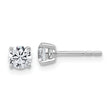 14K White Gold 5/8 ct Lab-Created Diamond VS/SI+ G+, 4-Prong Stud Earrings