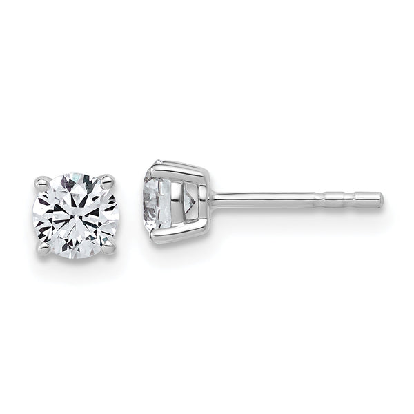 14K White Gold 5/8 ct Lab-Created Diamond VS/SI+ G+, 4-Prong Stud Earrings