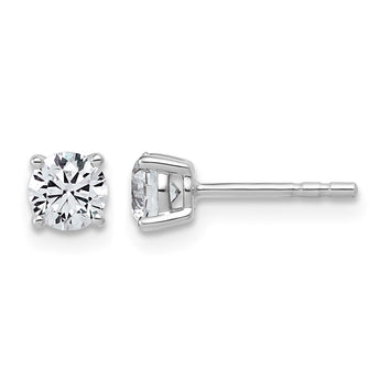 14K White Gold 5/8 ct Lab-Created Diamond VS+ F+, 4-Prong Stud Earrings - Birthstone Company