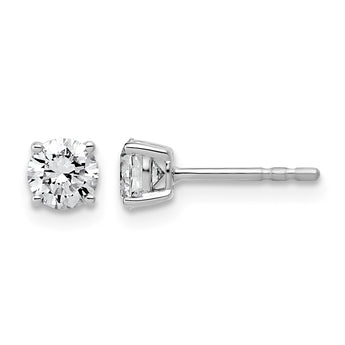 14K White Gold 3/4 ct Lab-Created Diamond VS+ F+, 4-Prong Stud Earrings - Birthstone Company
