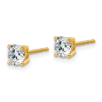 10K Yellow Gold 1 ct Lab-Created Diamond VS/SI+ G+, 4-Prong Stud Earrings - Birthstone Company