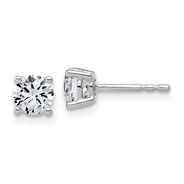 14K White Gold 1 ct Lab-Created Diamond VS/SI+ G+, 4-Prong Stud Earrings