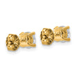 14k 1 carat Lab Grown Diamond VS+ F+ Round Complete Four Prong Lightweight Stud Earrings - Birthstone Company