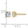 14k 1 carat Lab Grown Diamond VS+ F+ Round Complete Four Prong Lightweight Stud Earrings - Birthstone Company