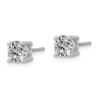 10K White Gold 1 1/2 ct Lab-Created Diamond VS+ F+, 4-Prong Stud Earrings - Birthstone Company