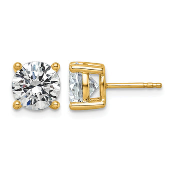 14K Yellow Gold 3 ct Lab-Created Diamond VS/SI+ G+, 4-Prong Stud Earrings - Birthstone Company