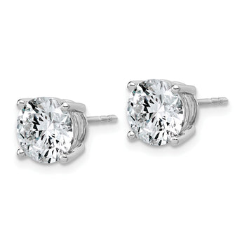 10K White Gold 4 ct Lab-Created Diamond VS+ F+, 4-Prong Stud Earrings - Birthstone Company