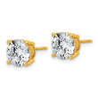 10K Yellow Gold 4 ct Lab-Created Diamond VS+ F+, 4-Prong Stud Earrings - Birthstone Company