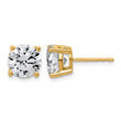 10K Yellow Gold 4 ct Lab-Created Diamond VS+ F+, 4-Prong Stud Earrings - Birthstone Company