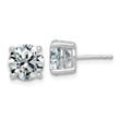 14K White Gold 5 ct Lab-Created Diamond VS/SI+ G+, 4-Prong Stud Earrings