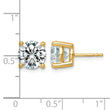14K Yellow Gold 6 ct Lab-Created Diamond VS/SI+ G+, 4-Prong Stud Earrings - Birthstone Company