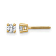 14K Yellow Gold 1/4 ct Certified Lab-Created Diamond VS/SI+ G+, 4-Prong Screw-Back Stud Earrings - Birthstone Company
