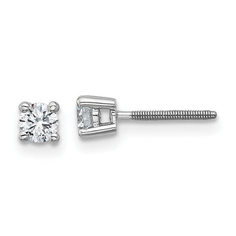 Platinum 1/3 ct Certified Lab-Created Diamond VS+ F+, 4-Prong Screw-Back Stud Earrings