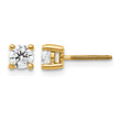 14K Yellow Gold 1/2 ct Lab-Created Diamond VS+ F+, 4-Prong Screw-Back Stud Earrings