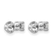 Platinum 3/4 ct Lab-Created Diamond VS+ F+, 4-Prong Screw-Back Stud Earrings - Birthstone Company