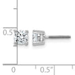 Platinum 3/4 ct Lab-Created Diamond VS+ F+, 4-Prong Screw-Back Stud Earrings - Birthstone Company