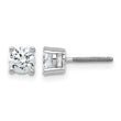 Platinum 3/4 ct Lab-Created Diamond VS+ F+, 4-Prong Screw-Back Stud Earrings - Birthstone Company