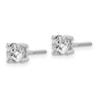 Platinum 1 carat Lab Grown Diamond VS+ F+ Round Complete Four Prong Screwback Stud Earrings - Birthstone Company