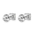 Platinum 1 carat Lab Grown Diamond VS+ F+ Round Complete Four Prong Screwback Stud Earrings - Birthstone Company